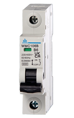 WCED MCB - 6kA Single Pole B/C Curve 6 - 63A.