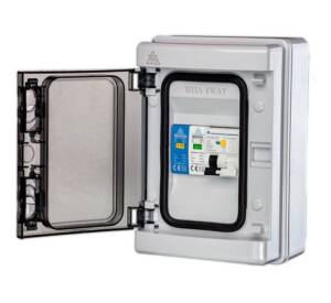 WCED Solar PV IP65 WEATHERPROOF A TYPE RCBO UNIT, WITH SURGE PROTECTION16A. WPRC16BSP