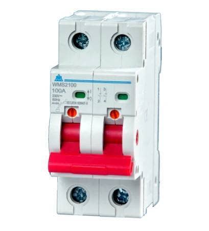 WCED Main Switch 100A 2 pole. MWS2100