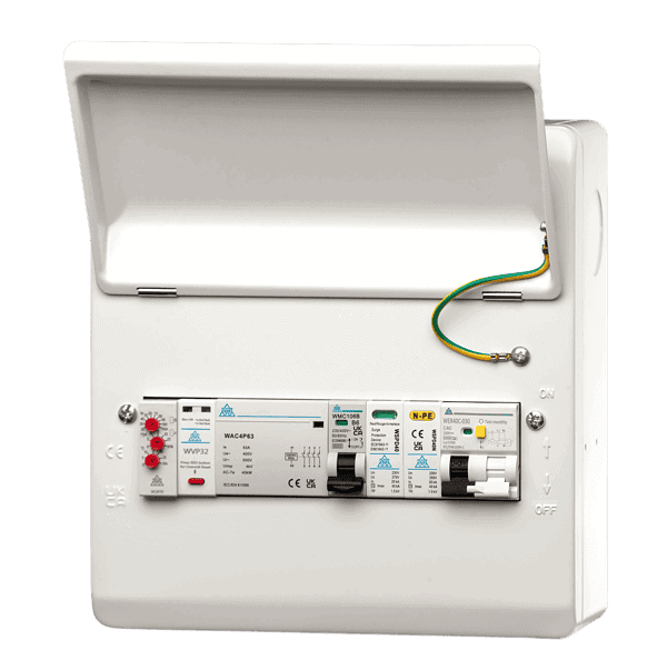 WCED PME Loss Unit 10 Mod c/w C40 RCBO /4P63A contactor, SPD & PME Relays+ Load Balance. WMEPME10/LB