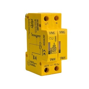 Type 1+2+3, 25kA (Level 3/4), single phase, with indication. 10020/2