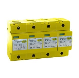 Type 1+2+3, 100ka (level 1), 3 phase device, with window indication and pluggable modules. 800914