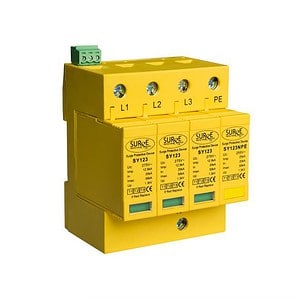 Type 1+2+3, 25kA, 3 phase, with window indication. TNC-S/ TNS/ TT. SY12325KA4P
