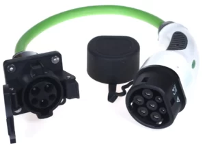 TYPE 1 TO TYPE 2 EV CONVERTER CABLE (7KW) 0.5M BLACK