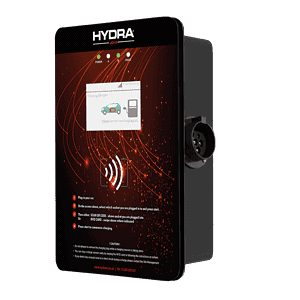 Hydra Jovi Dual 7kW Wall Mounted AC Charger, Socket-only. HJ-7-SO-BLK