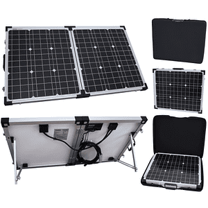 Photonic Universe 80W 12V folding solar charging kit for camper, caravan, boat or any other 12V system. SWD-FWP-80M