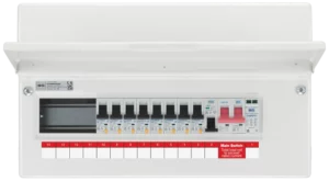 8 way RCBO Main Switch Consumer Unit with SPD