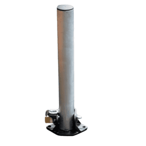 Fold Down Lockable Bollard - Galvanised. sss0058