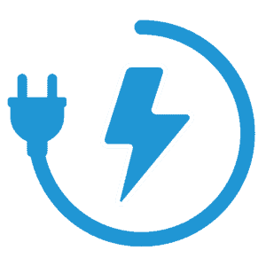 EV Bay Lightning Symbol - Blue