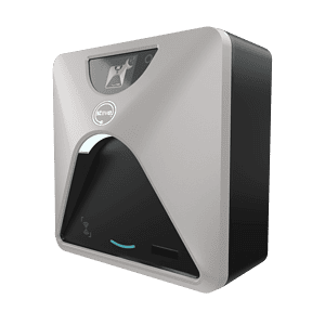 Stevie EV 7.4kW on-wall tethered EV Charger LCD. Stevie 1D - OWT