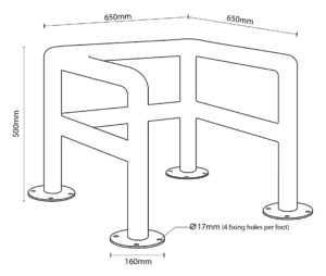 Charge m8 tri sided quad barrier dimensions