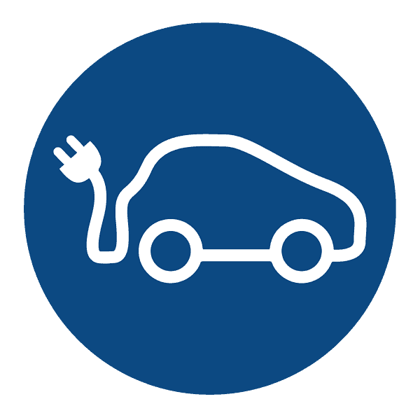 Electric-Car-Symbol-A-Blue-Circles