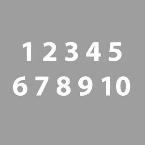 1-10 Number Markings Set