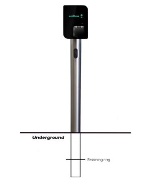 WALLBOX COPPER SB POST ROUND ROOTED