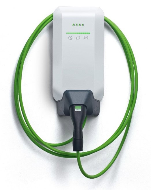 Keba P40 white UK Edition 7.4kW 6m | BLE-WiFi | RFID. KC-P40-32GB0-C613AE00-LS1R1101B00-WH00