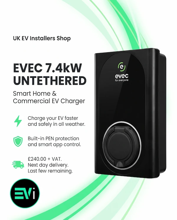 EVEC 7.4kW Untethered EV Charger