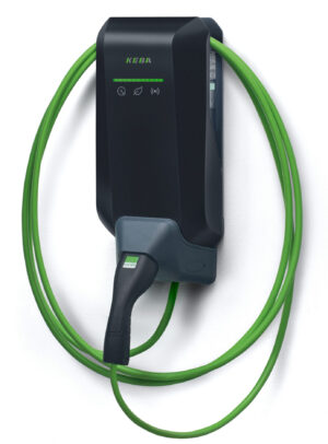 Keba P40 black side3 11kW green cable green bar