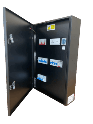 matt:e ARD-1-40-TP-R-SPD Connection centre with O-PEN®, automatic reset 5 pole isolator with 40A TPN Type A RCBO & Type 2 SPD .